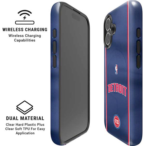 NBA Detroit Pistons Jersey iPhone 16 Magsafe Impact Case
